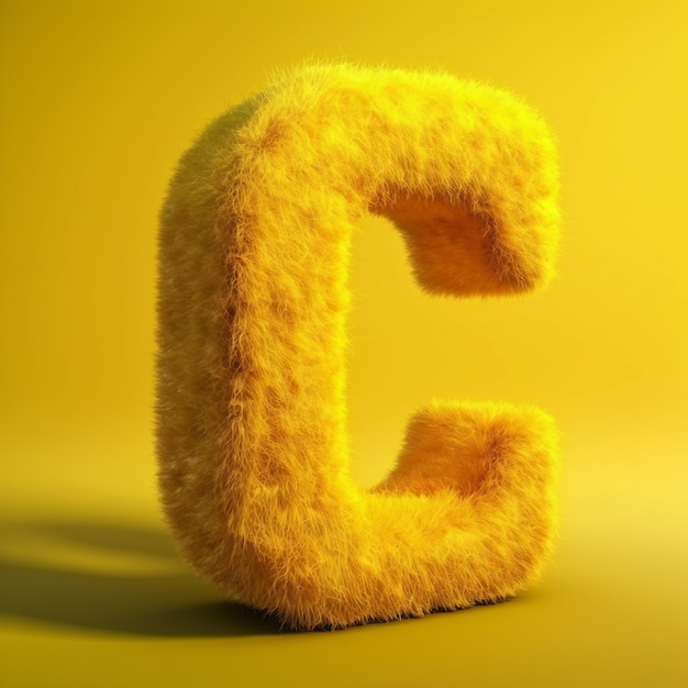 Free Photo 3d rendering of letter c