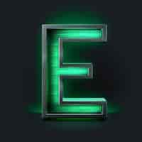 Free photo 3d rendering of letter e