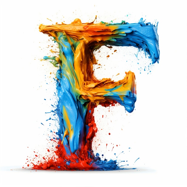 Free photo 3d rendering of letter f