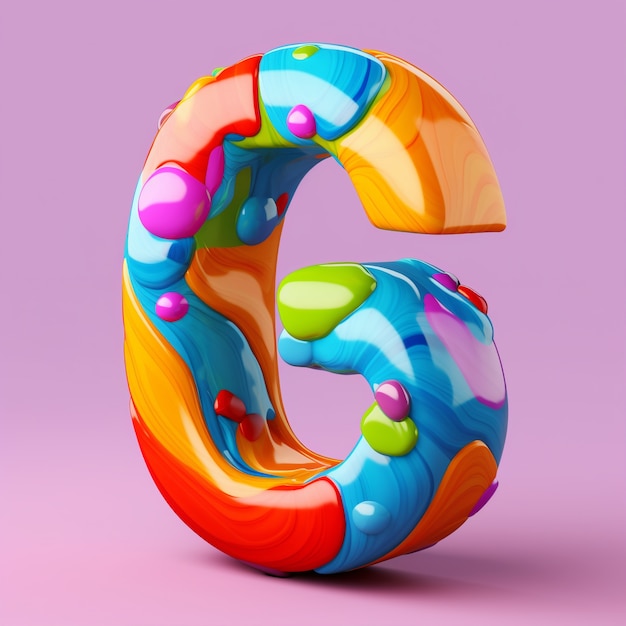 Free photo 3d rendering of letter g