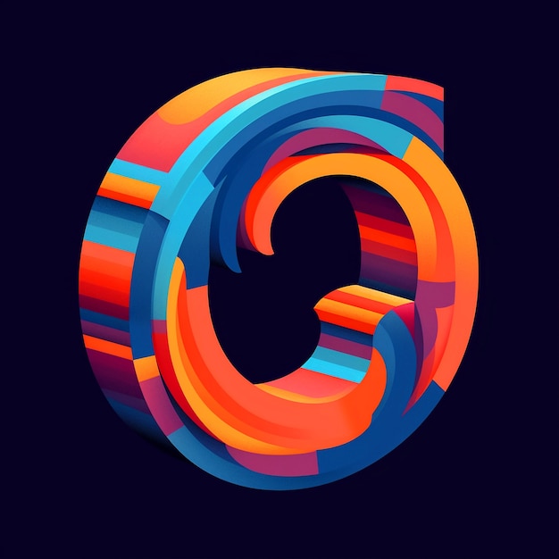 Free Photo 3d rendering of letter o