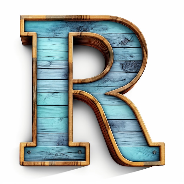 Free Photo 3d rendering of letter r