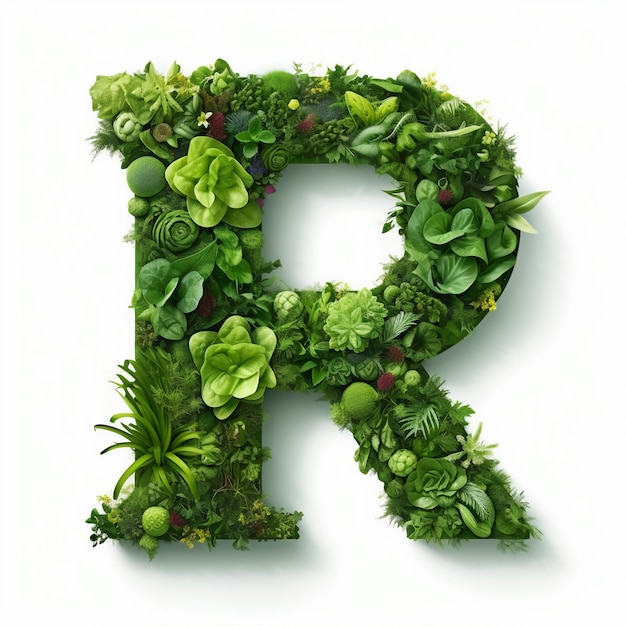 3d rendering of letter r