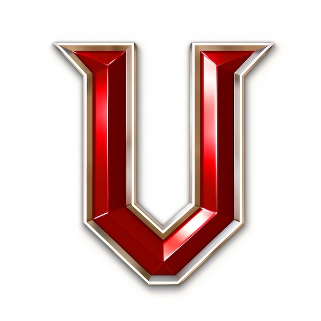 3d rendering of letter v