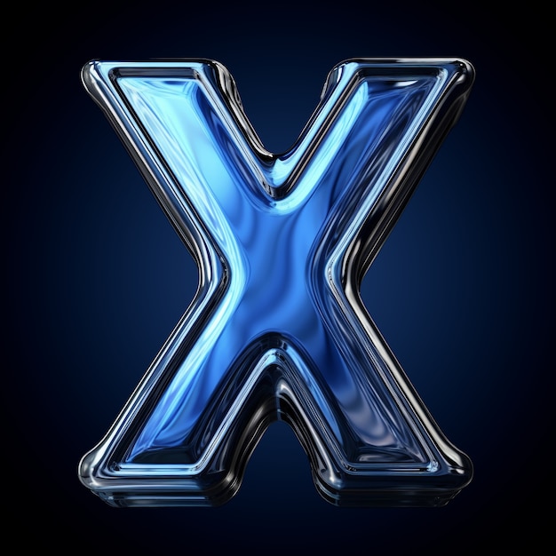 Free photo 3d rendering of letter x