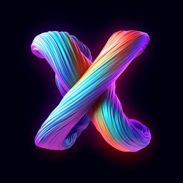 3d rendering of letter x