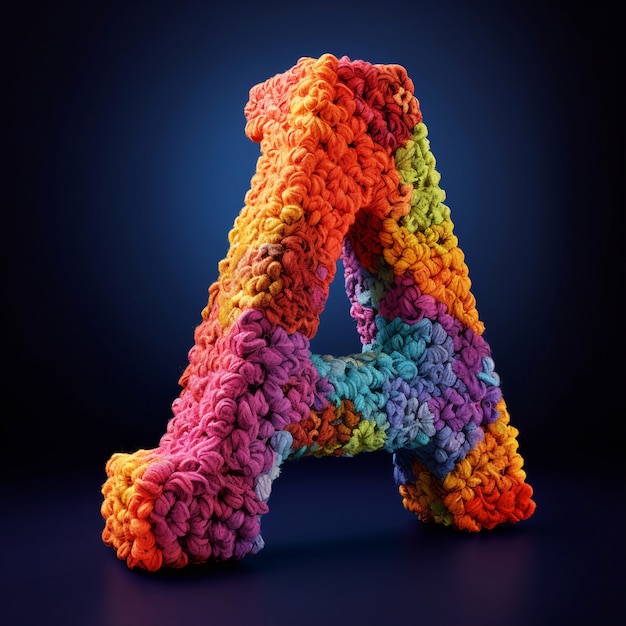 Free photo 3d rendering of letter a