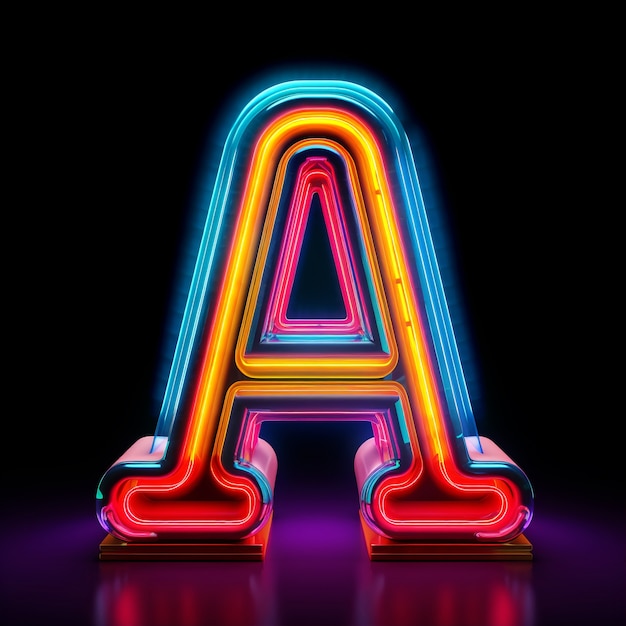 3d rendering of letter a