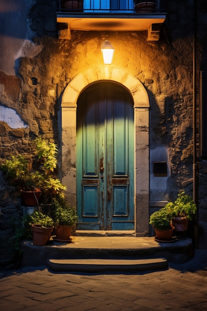 Free Photo 3d rendering of mediterranean door