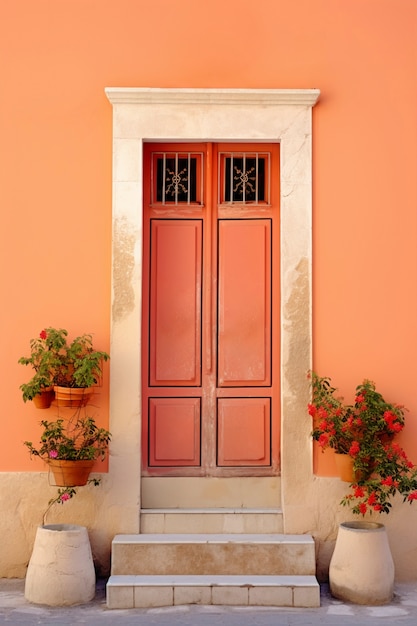 3d rendering of mediterranean  door