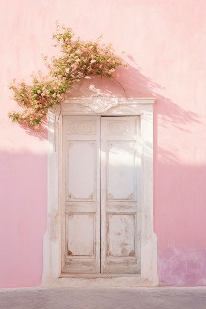 Free photo 3d rendering of mediterranean  door