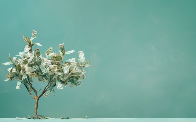 3d rendering of money tree