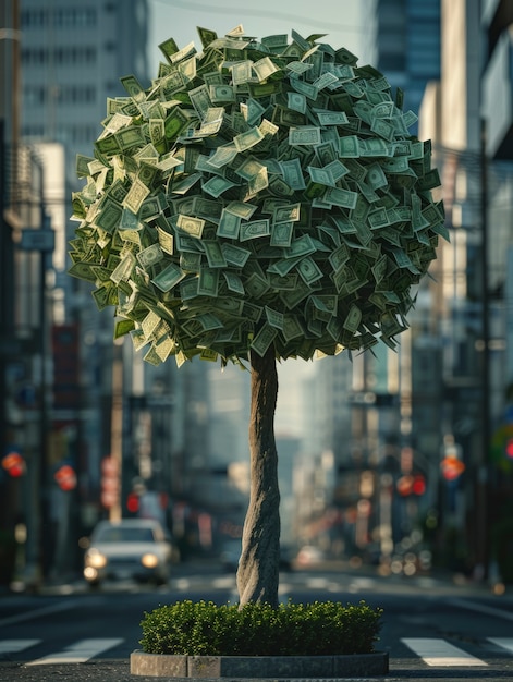 Free Photo 3d rendering of money tree