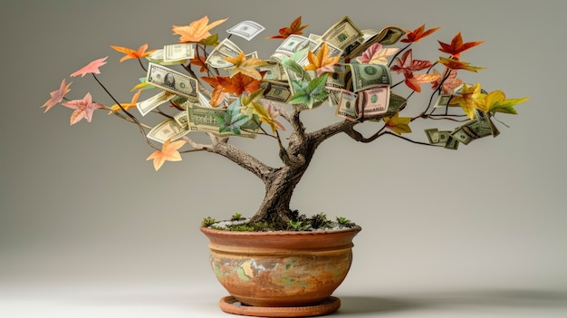 3d rendering of money tree