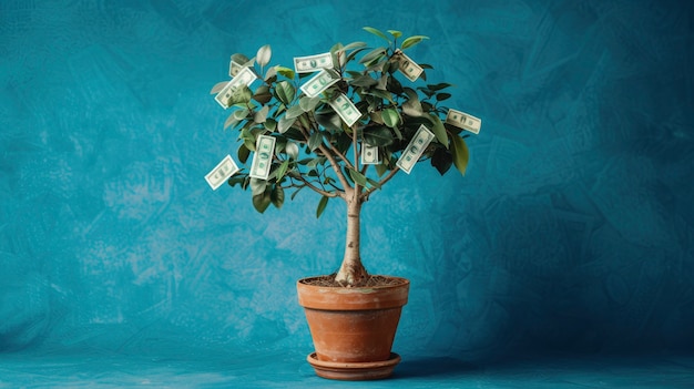 Free Photo 3d rendering of money tree