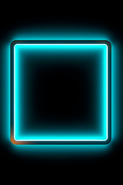 Free photo 3d rendering of neon square  background