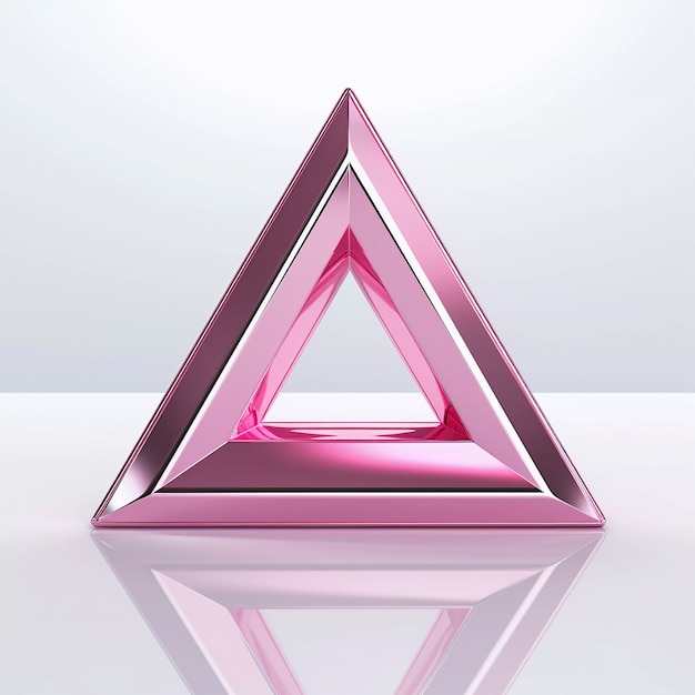 Free Photo 3d rendering of neon  triangle