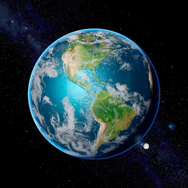 Free photo 3d rendering of planet earth