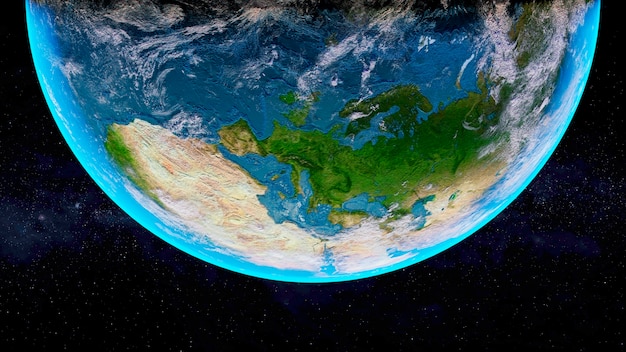 Free photo 3d rendering of planet earth