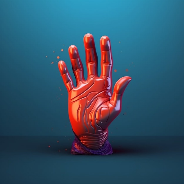 Free Photo 3d rendering of red hands