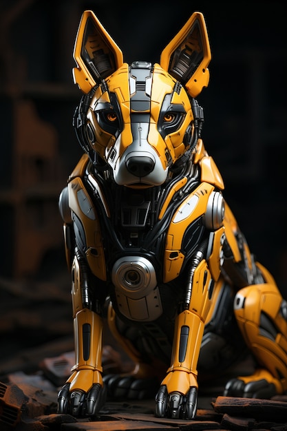 3d rendering of robotic dog