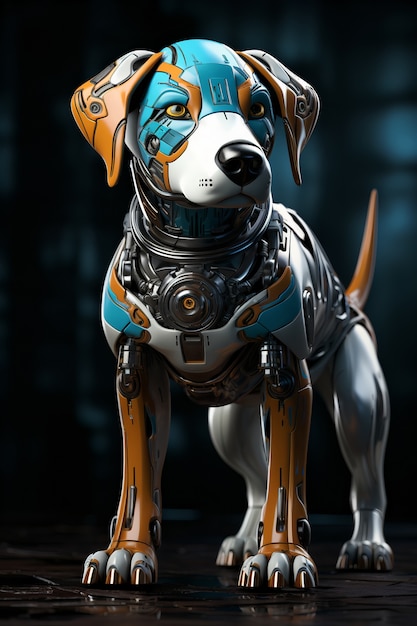 3d rendering of robotic dog