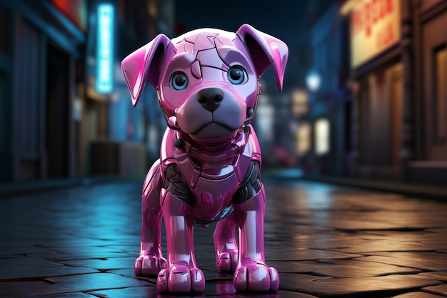 3d rendering of robotic dog