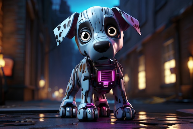 Free photo 3d rendering of robotic dog