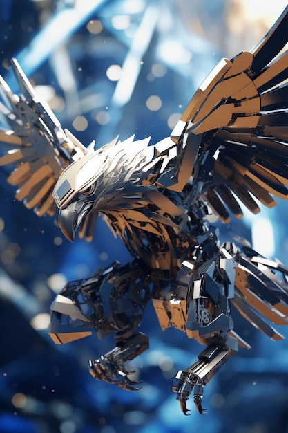 Free Photo 3d rendering of robotic eagle