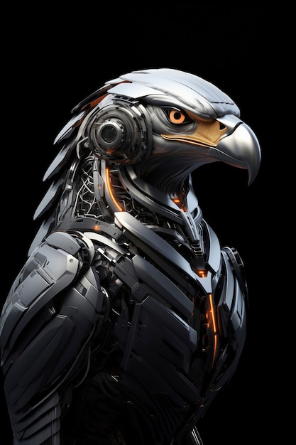 3d rendering of robotic eagle