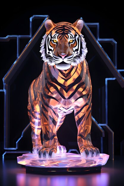 3d rendering of robotic tiger