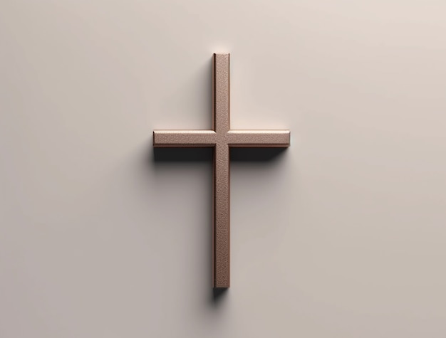 3d rendering of silver cross