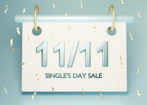 3d rendering of singles day sales