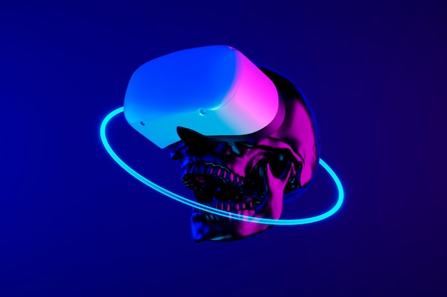 Free Photo 3d rendering of skull