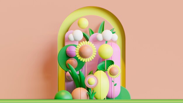 3d rendering of spring wallpapers