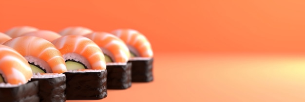 Free photo 3d rendering of sushi