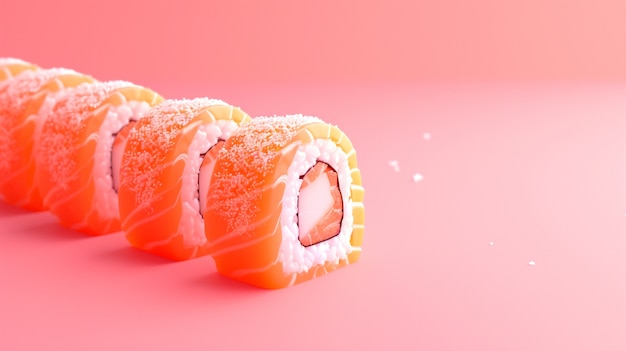 3d rendering of sushi