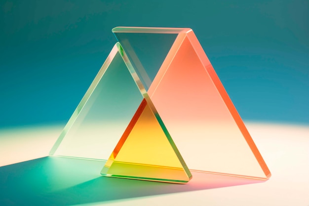 Free Photo 3d rendering of transparent triangle