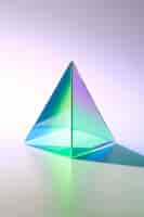 Free photo 3d rendering of transparent triangle