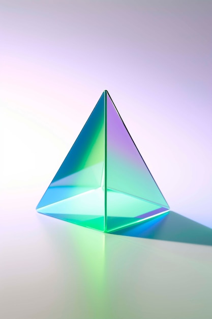 3d rendering of transparent triangle