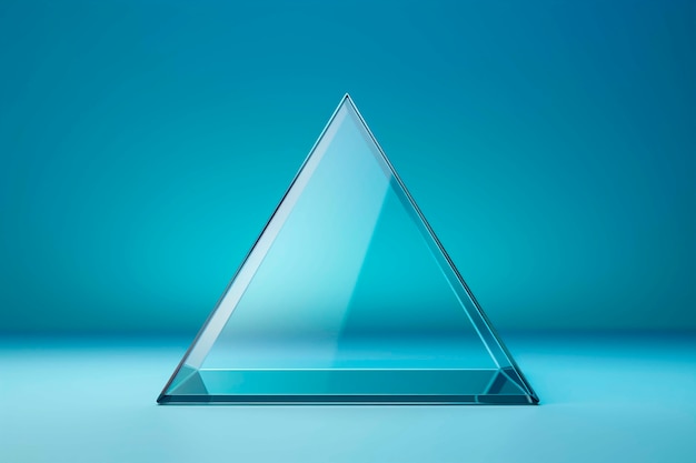 Free photo 3d rendering of transparent triangle