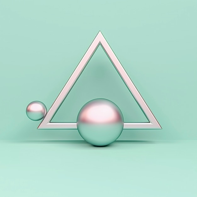 Free Photo 3d rendering of triangle