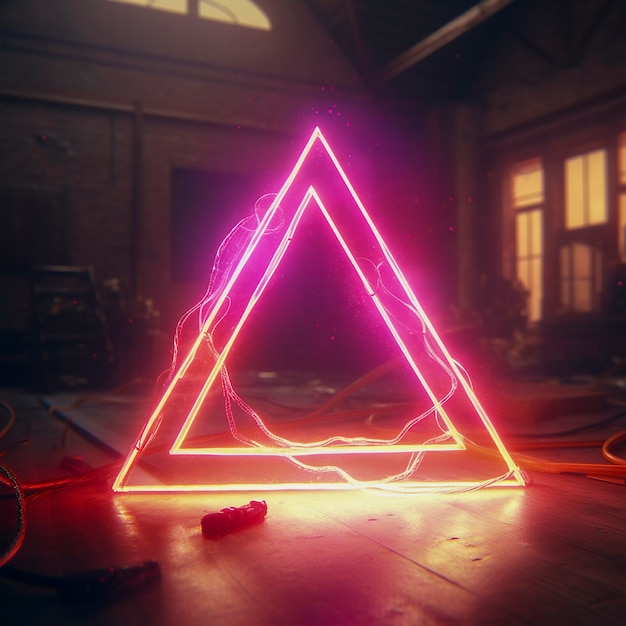 Free photo 3d rendering of triangle