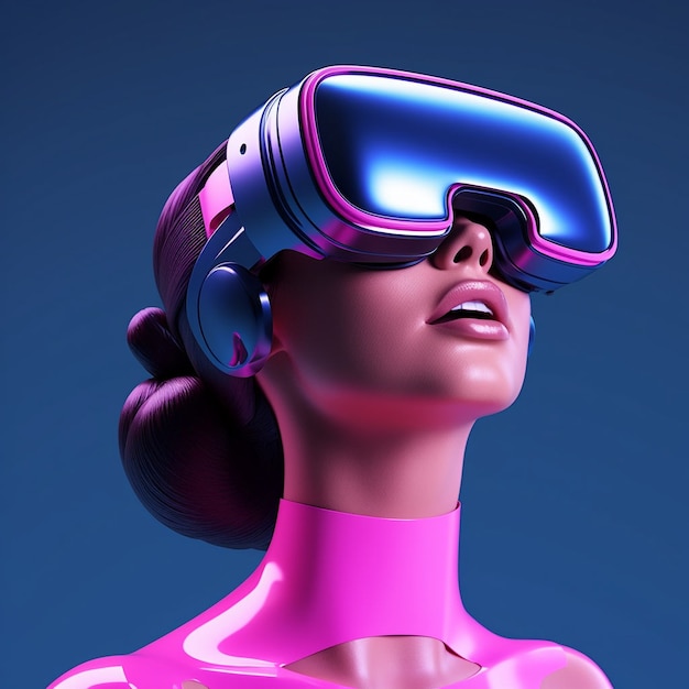 Free Photo 3d rendering of vr glasses for cinema