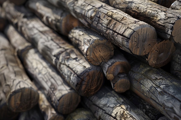 3d rendering of wood logs