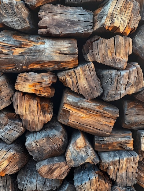 Free photo 3d rendering of wood logs