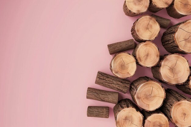 3d rendering of wood logs