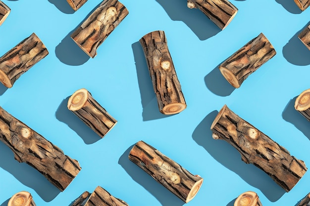 Free photo 3d rendering of wood logs