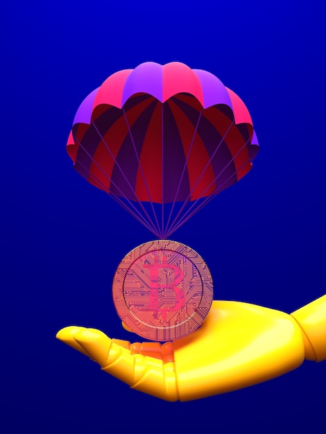 Free Photo 3d rendewring of cryptocurency distribution concept