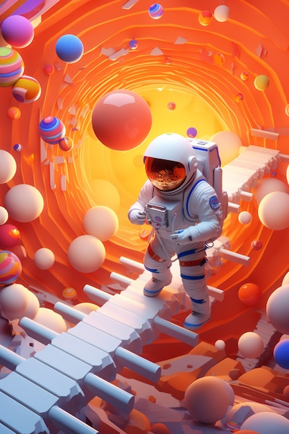 3d rendring of astronaut